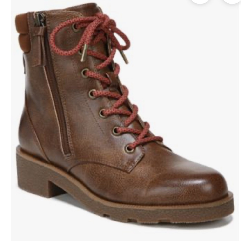 Brown Boots with Red Laces